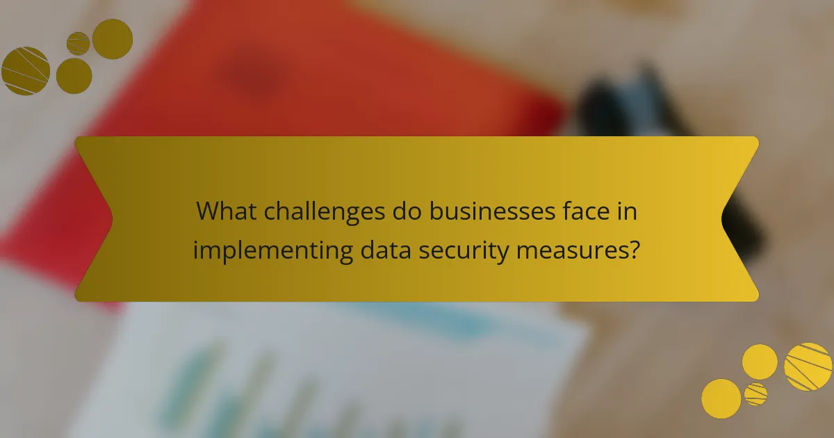 What challenges do businesses face in implementing data security measures?